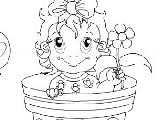 Play Lovely flower baby coloring