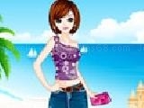 Play Fashionable girl on the beach