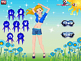 Play Blue girl dress up