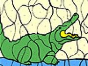 Play Angry crocodile coloring