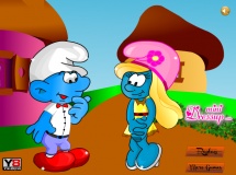 Play Smurfs couple dressup