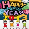 Play New year coloring page