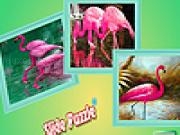 Play Flamingos in tropical island puzzle