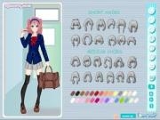 Play Anime school girl dress up game