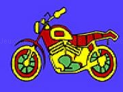 Play Simple colorful motorcycle coloring