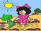 Play Girl in the vegetable garden coloring