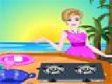 Play Barbie cooking sunrise pizza