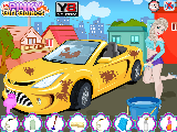 Play Elsa car wash