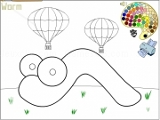 Play Worm coloring