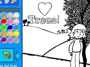 Play I love trees coloring