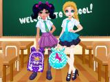 Play Jacqueline and eliza school bag design contest